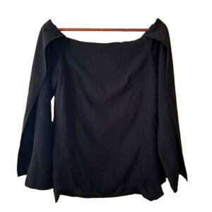 Nwt Do + Be Off Shoulder Open Sleeve Tailored Black Top Size Small